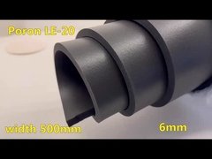 Μαύρο PORON INOAC Σπέρμα LE-20 Σπέρμα υψηλής ανόδου 6,0 mm υποστήριξης από καουτσούκ