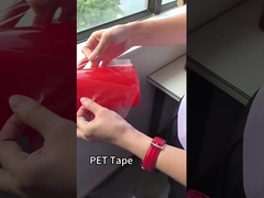 Δυνατότητα τέντωσης διπλής όψης κόκκινης ταινίας PET