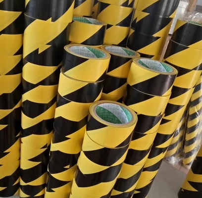 48MM πλατιά ταινία προειδοποίησης από PVC μαύρο και κίτρινο