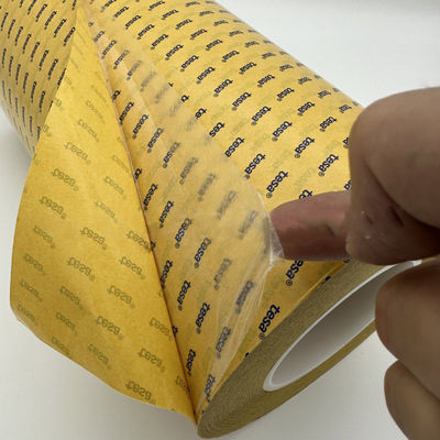 TESA 68594 Διαφανής Αυτοκόλλητη Ταινία Διπλής Όψης από Φιλμ PET Υψηλού Ιξώδους, Ανθεκτική στην Υγρασία, για Κοπή